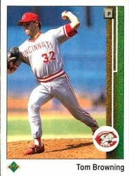 1989 Upper Deck Base Set Tom Browning #617 card