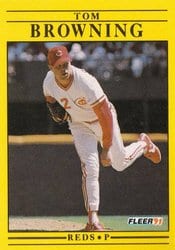1991 Fleer Base Set Tom Browning #59 card