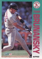 1992 Fleer Base Set Tom Brunansky #34 card
