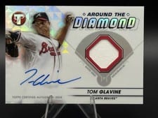2023 Topps Pristine Around the Diamond Autograph Relics Tom Glavine #ADR-TGL card