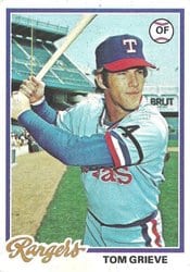 1978 Topps Base Set Tom Grieve #337 card