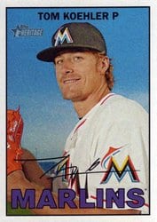 2016 Topps Heritage Base Set Tom Koehler #408 card