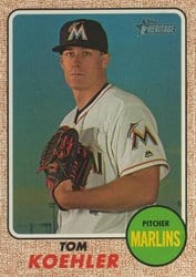 2017 Topps Heritage Base Set Tom Koehler #114 card