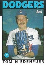 1986 Topps Base Set Tom Niedenfuer #56 card