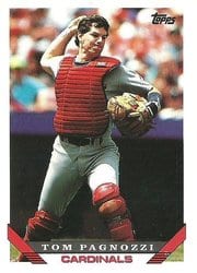 1993 Topps Base Set Tom Pagnozzi #92 card