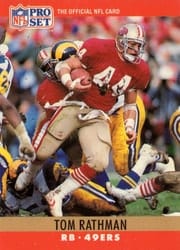 1990 Pro Set Base Set Tom Rathman #294 card