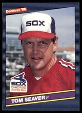 1986 Donruss Tom Seaver Green Stripes Around Name #609 card