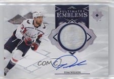 2023-24 Upper Deck Ultimate Collection Ultimate Emblems Autograph Tom Wilson #UE-TW card