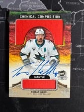 2020 Upper Deck The Cup Chemical Composition Mantle Autographs Tomas Hertl #CC-TH card