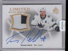 2021-22 SP Authentic Limited Autograph Material Tomas Hertl #LAM-HE card