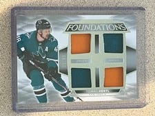 2021-22 Upper Deck The Cup Foundations Quad Jersey Tomas Hertl #F-HE card