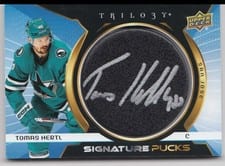 2023-24 Upper Deck Trilogy Signature Pucks Tomas Hertl #SP-TH card