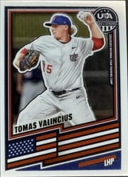 2026 Panini Stars & Stripes Prizm Base Set Tomas Valincius #21 card