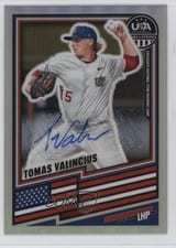 2026 Panini Stars & Stripes Prizm Signatures Prizms Tomas Valincius #21 card