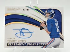 2024 Panini Immaculate Collection Statement Signatures Tommy DeVito #24 card