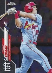 2020 Topps Chrome Base Set Tommy Edman #94 card