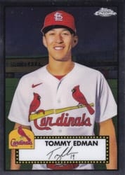 2021 Topps Chrome Platinum Anniversary Base Set Tommy Edman #396 card