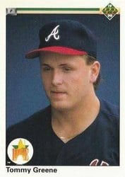 1990 Upper Deck Base Set Tommy Greene #49 card