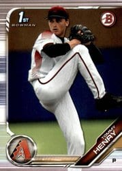 2019 Bowman Draft Base Set Tommy Henry #BD-197 card