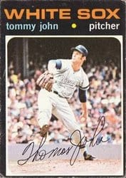 1971 Topps Base Set Tommy John #520 card