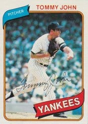1980 Topps Base Set Tommy John #690 card