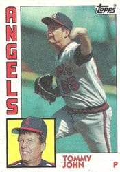 1984 Topps Base Set Tommy John #415 card