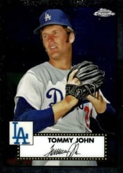 2021 Topps Chrome Platinum Anniversary Base Set Tommy John #483 card
