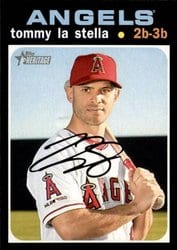 2020 Topps Heritage Base Set Tommy La Stella #99 card