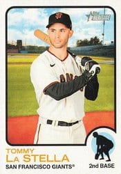 2022 Topps Heritage Base Set Tommy La Stella #439 card