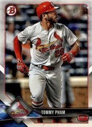 2018 Bowman Base Set Tommy Pham #87 card