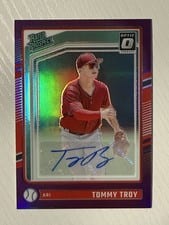 2024 Donruss Rated Prospects Optic Signatures Tommy Troy #107 card