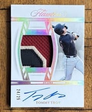 2024 Panini Flawless Draft Patch Autographs Tommy Troy #DPA-TT card