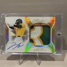 2025 Panini Flawless Prospect Patch Autographs Tommy White #18 card