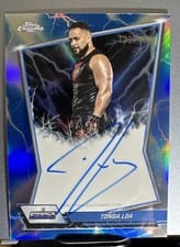 2026 Topps Chrome WWE Blue Brand Autographs Tonga Loa #BBA-TON card