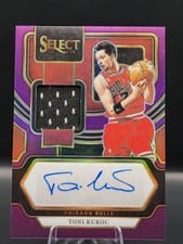 2023-24 Panini Select Autographed Memorabilia Toni Kukoc #AM-KUK card