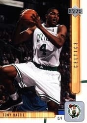 2001-02 Upper Deck Base Set Tony Battie #236 card