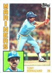 1984 Topps Base Set Tony Bernazard #41 card