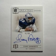 2024 Panini National Treasures NFL Greatest Signatures Tony Dorsett #4 card