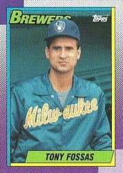 1990 Topps Base Set Tony Fossas #34 card