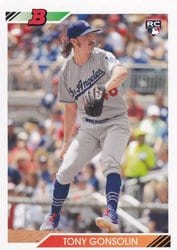 2020 Bowman Heritage Base Set Tony Gonsolin #63 card
