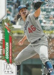 2020 Topps Holiday Base Set Tony Gonsolin #HW102 card