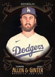 2021 Topps Allen & Ginter X Base Set Tony Gonsolin #292 card