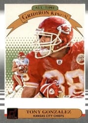 2019 Donruss All-Time Gridiron Kings Tony Gonzalez #AGK-11 card
