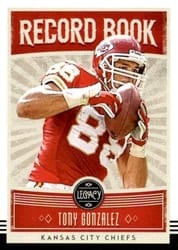 2020 Panini Legacy Record Book Tony Gonzalez #RB-TG card