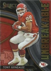 2020 Panini Select Unbreakable Tony Gonzalez #U25 card