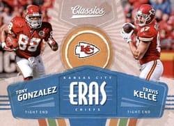 2018 Panini Classics Eras Tony Gonzalez / Travis Kelce #11 card