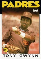1986 Topps Base Set Tony Gwynn #10 card