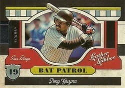 2019 Panini Leather & Lumber Bat Patrol Tony Gwynn #BP-2 card
