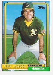1992 Topps Base Set Tony La Russa #429 card