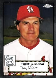2021 Topps Chrome Platinum Anniversary Base Set Tony La Russa #649 card